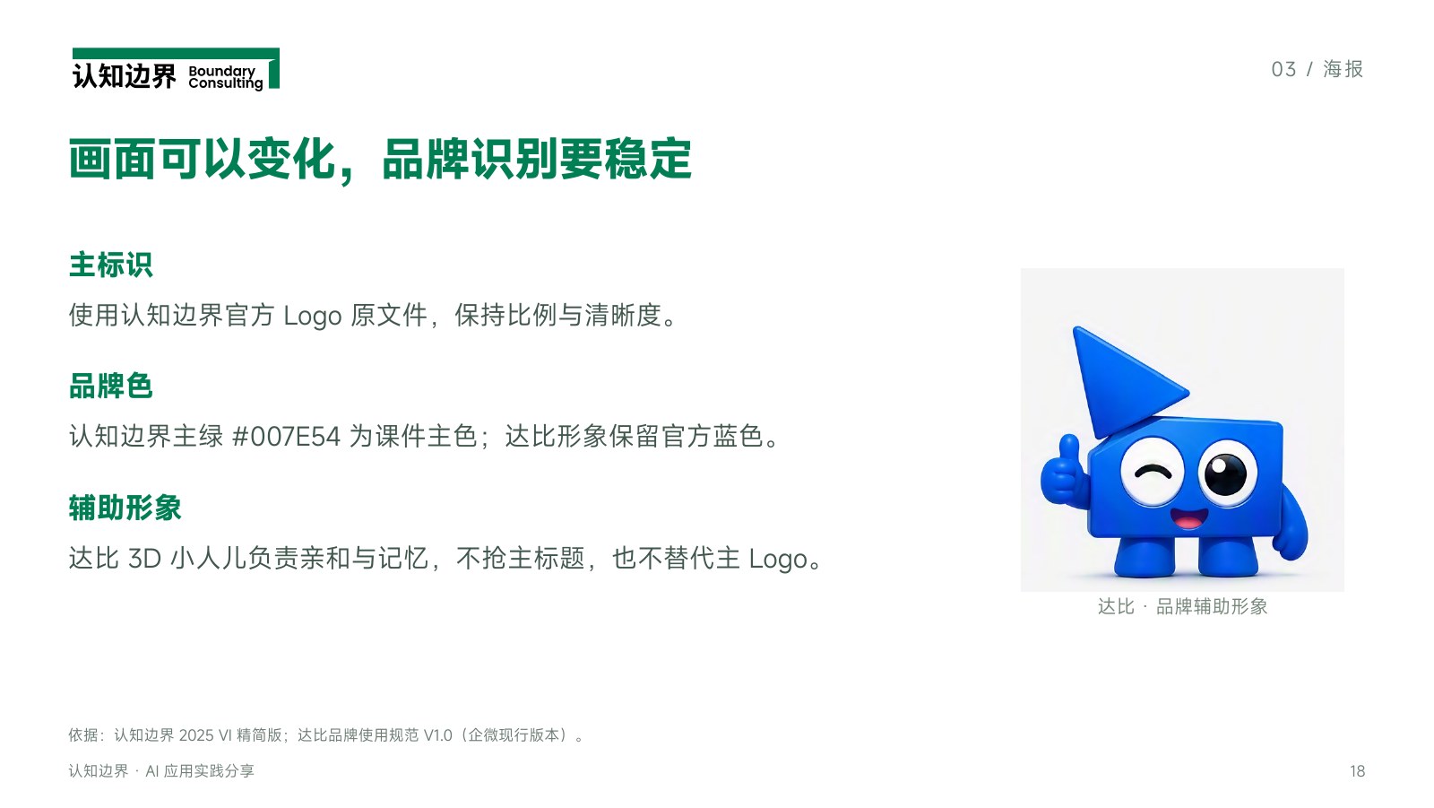 画面可以变化，品牌识别要稳定